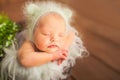 Funny newborn. Spring photograph of a Newborn baby close-up and copy spaceÃÂ ÃÂ ÃâÃÂÃÂ²